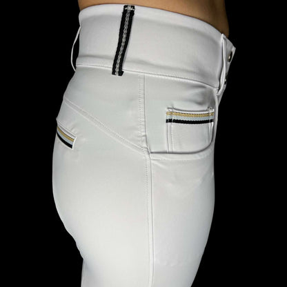 Pantalon d’équitation Alexandra Ledermann X PoNyCoRn Blanc